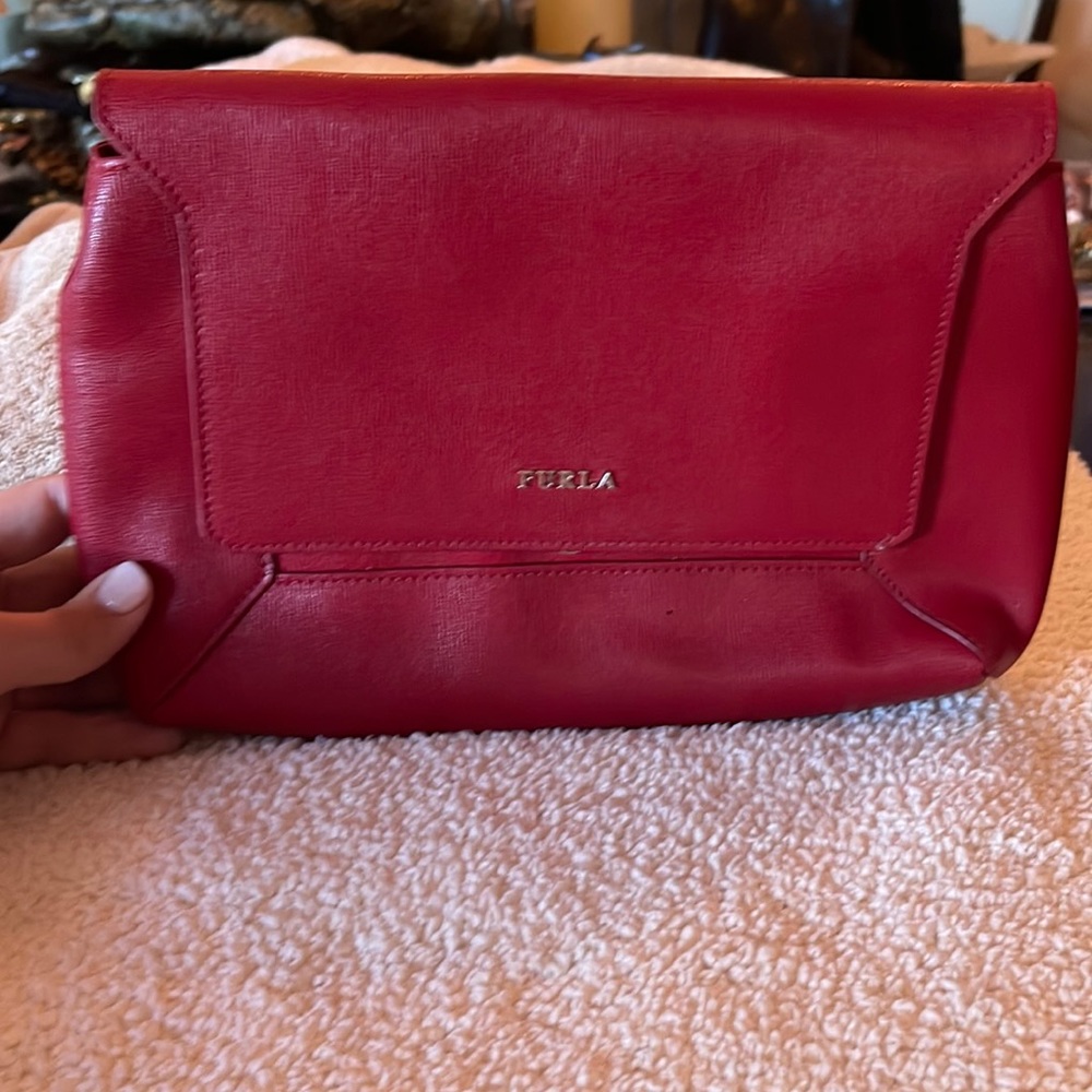 Brand new red Furla crossbody and/or clutch